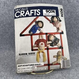 Blossom Babies Doll Pattern 18" Soft Sculptured Sewing McCalls Crafts 9074 READ